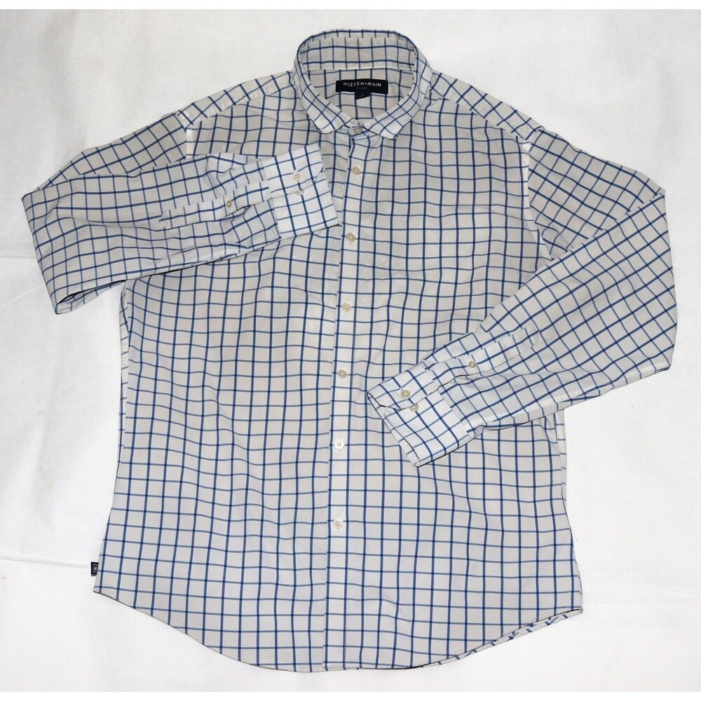 Mizzen + Main Leeward Trim No‎ Tuck Men's Long Sleeve Button Front Shirt Size L